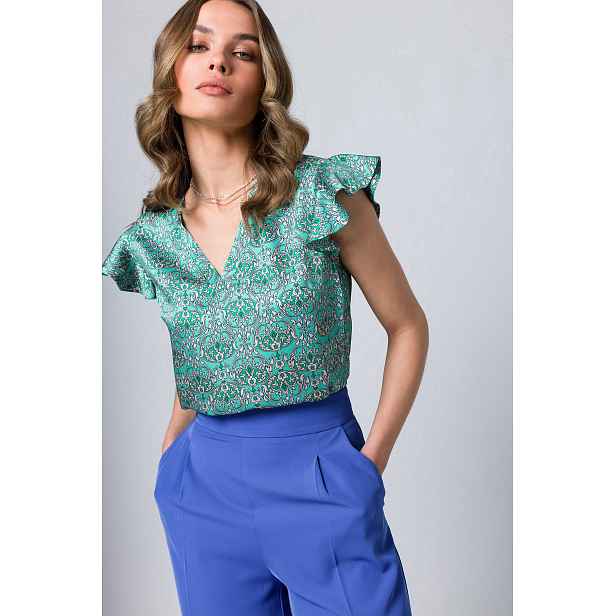 Stylove Woman's Blouse with frilled sleeves - model 1