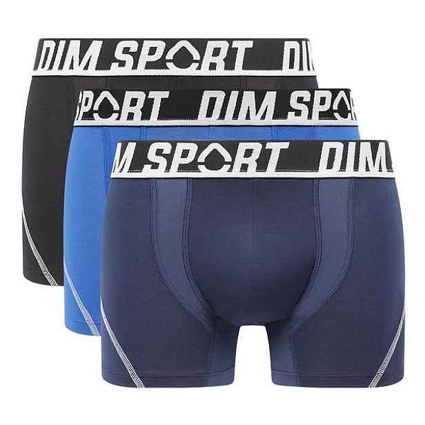 Sada tří pánských boxerek v a barvě DIM SPORT MICROFIBRE BOXER 3x