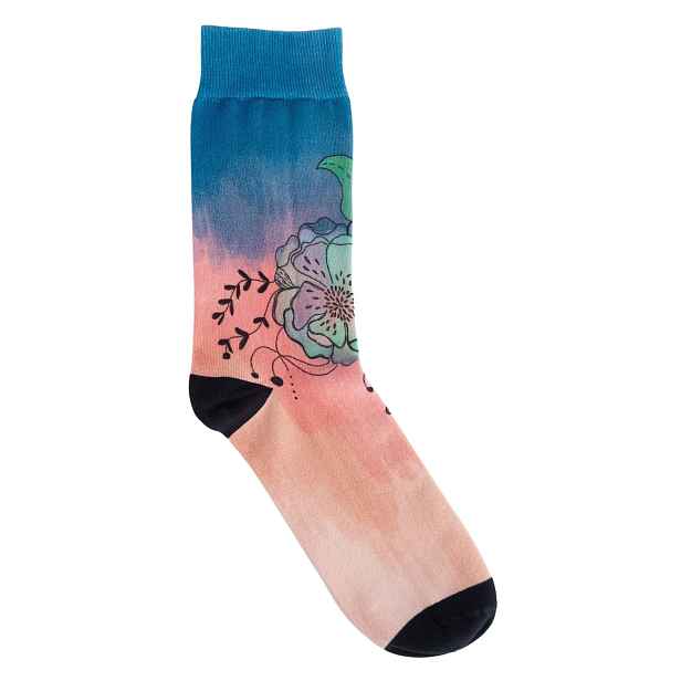 Meatfly ponožky X Pura Vida Eileen Mint Flowers | Mnohobarevná