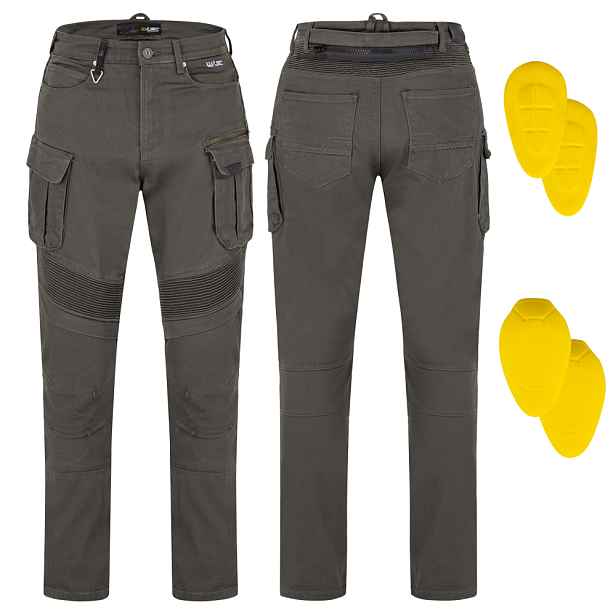 Pánské moto kalhoty W-TEC Cruise olivově 30/34