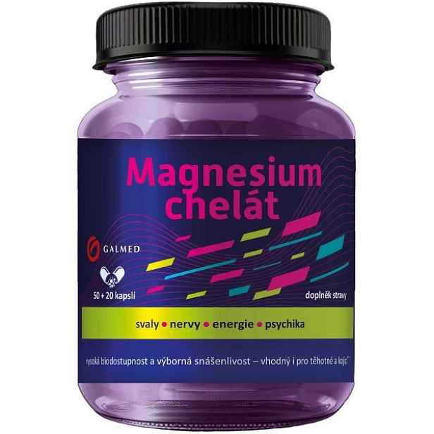GALMED MAGNESIUM CHELÁT CPS 50+20 Minerální doplněk