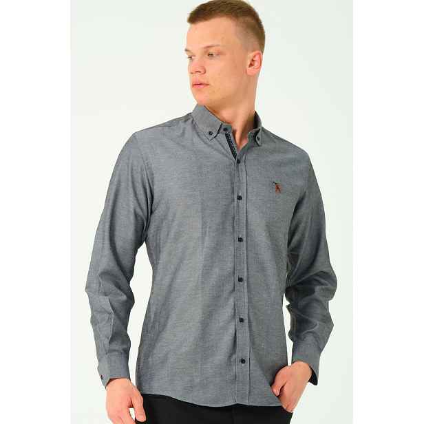 G674 DEWBERRY MEN'S SHIRT-SMOKED-2