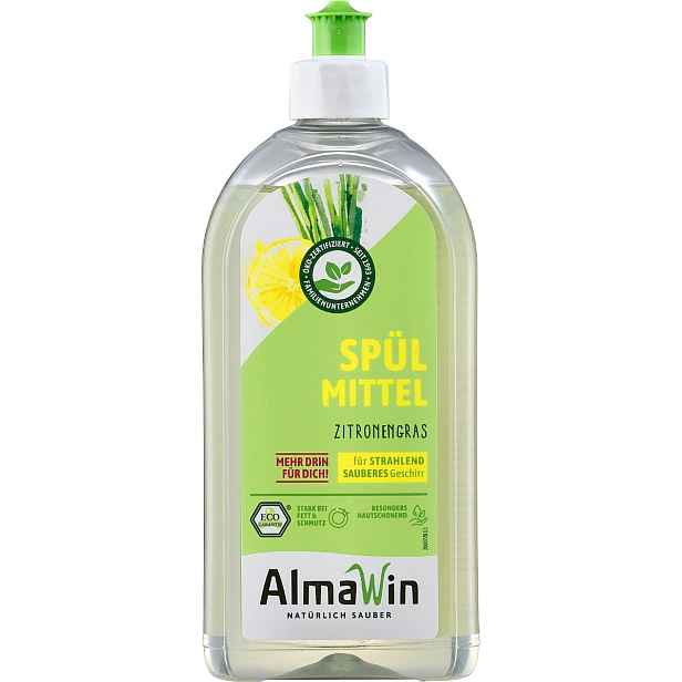AlmaWin Tekutý prostředek na nádobí Citronová tráva 0,5 l