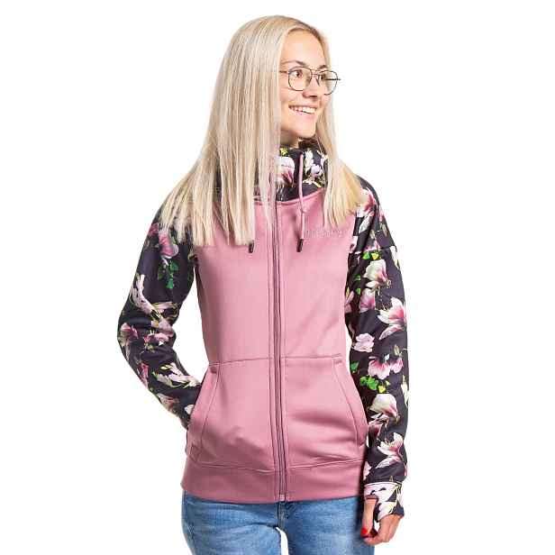 Meatfly dámská technická mikina Alisha Magnolia / Dusty Rose