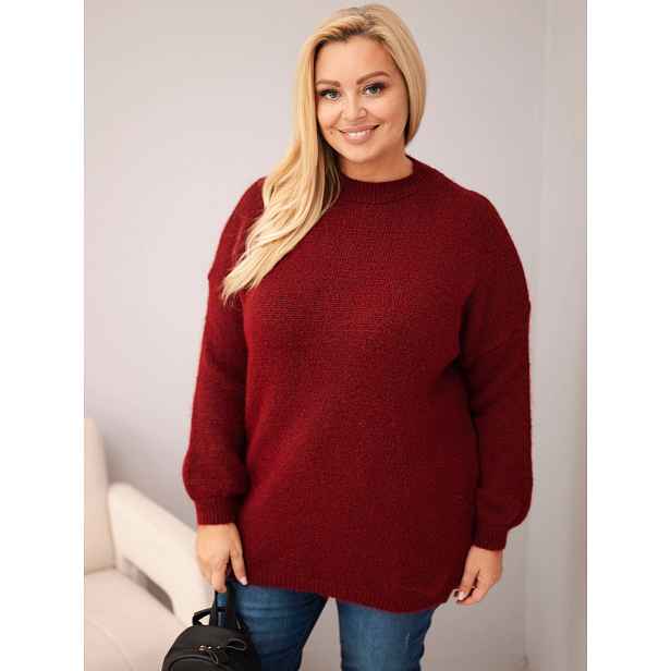 Plus Size dámský svetr s dlouhým rukávem