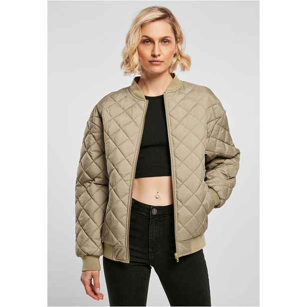 Dámská oversized Diamond Quilted Bomber Jacket