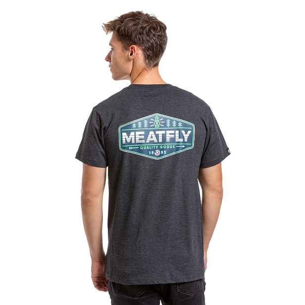 Meatfly pánské tričko Lampy Charcoal Heather | 100% bavlna