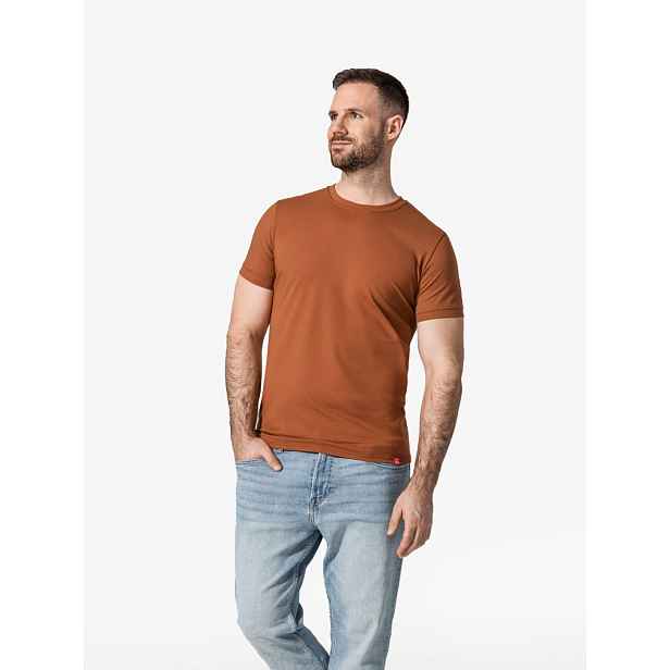 Pánské tričko slim fit cityzen davos skořicová m