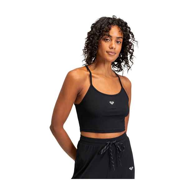 Roxy dámské tílko Rise & Vibe Rib Tank Anthracite