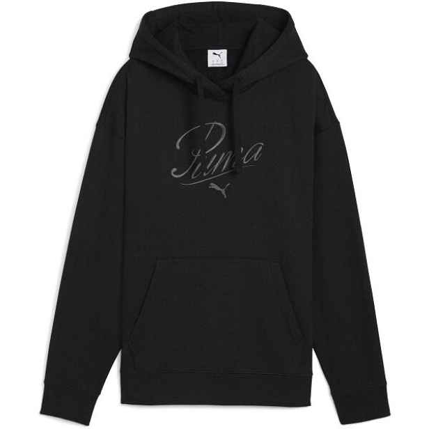 Puma ESSENTIALS SCRIPT COMFORT HOODIE FL Dámská mikina