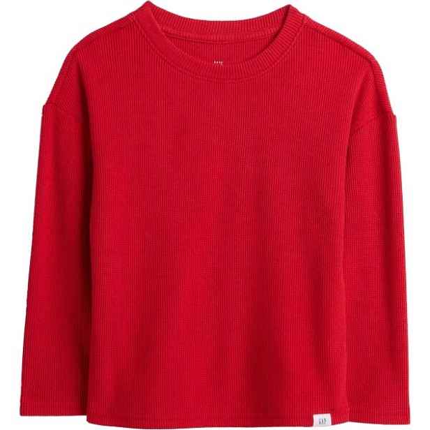 GAP V-LS COZY WAFFLE CREW Dětské tričko , velikost 2Y