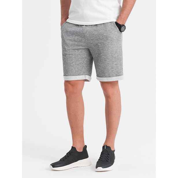 Ombre Men's LOOSE FIT melange fabric shorts