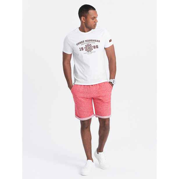 Ombre Men's LOOSE FIT melange fabric shorts - bright
