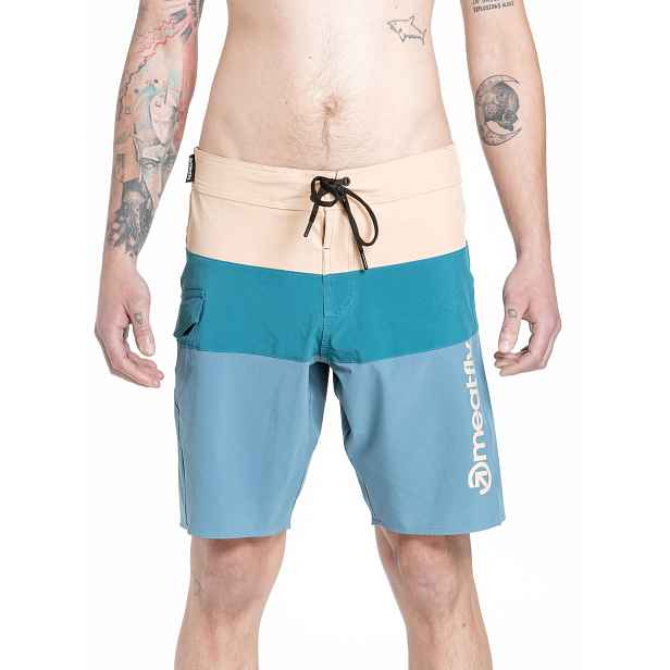 Meatfly pánské plavky Mitch Boardshorts 21" Slate / Latte