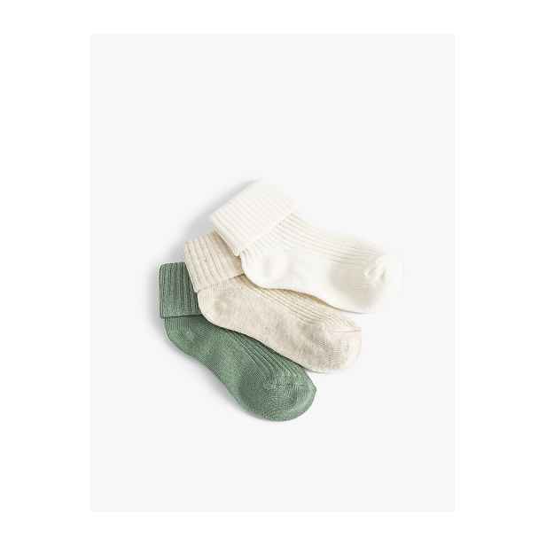 Koton 3-Piece Set of Basic Socks Cotton