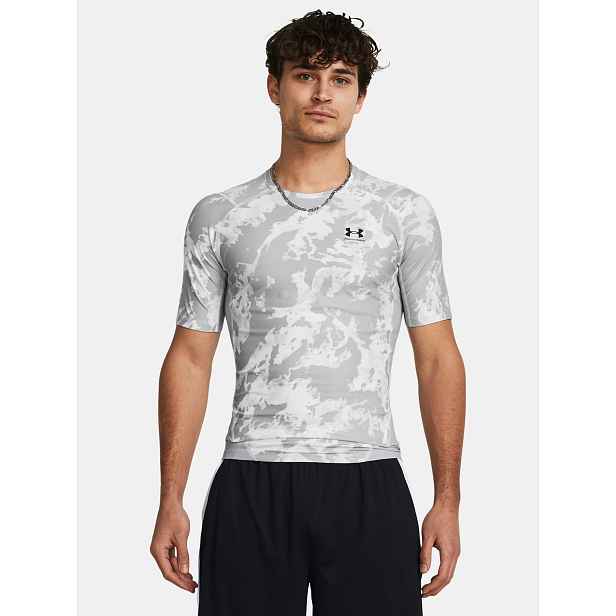 Under Armour Tričko UA HG IsoChill Prtd SS-GRY - Pánské