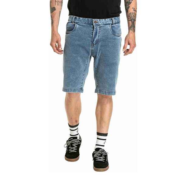 Meatfly pánské kraťasy Just 2.0 Denim Dirty Washed