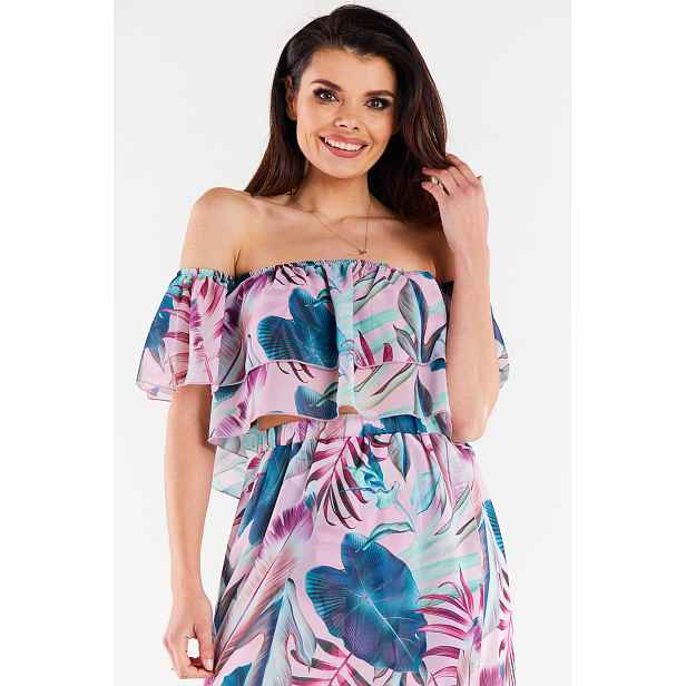 Awama Woman's Blouse A511 /Flowers