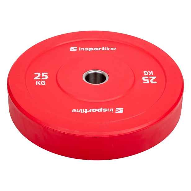 Gumový kotouč inSPORTline Bumper Plate Go 25 kg 50 mm