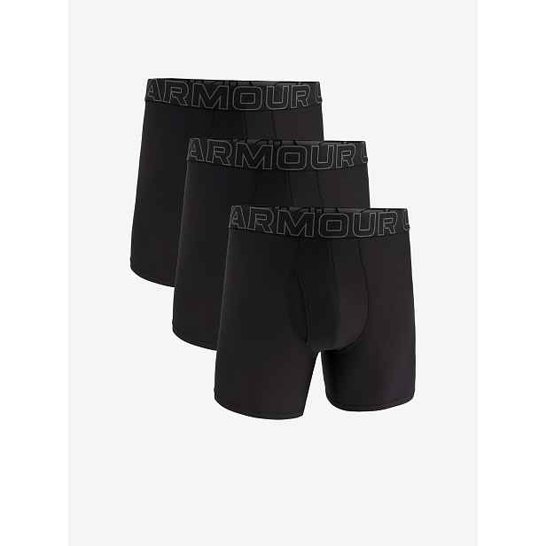 Sada tří černých boxerek Under Armour UA Perf Tech Mesh 6in