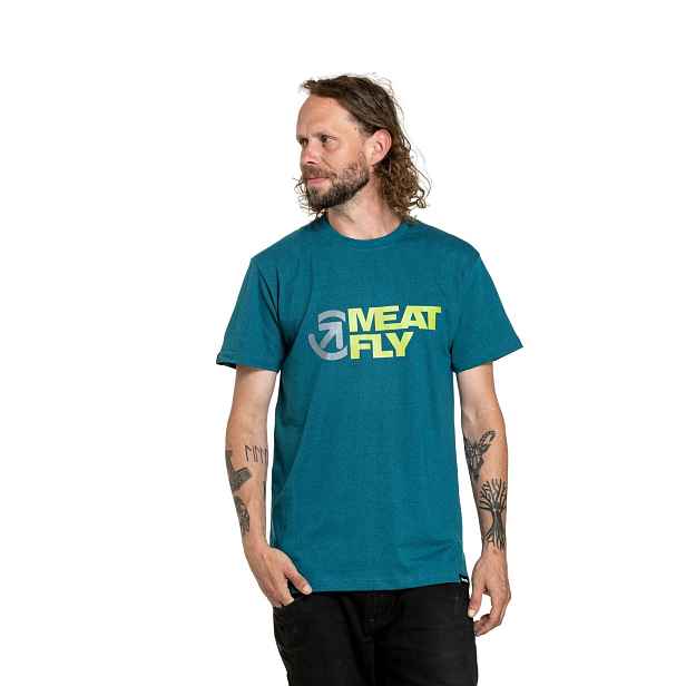 Meatfly pánské tričko Revital Petrol Heather
