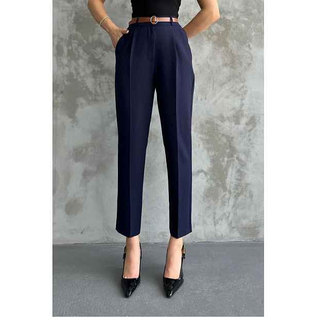 67537 Dewberry Skinny Leg Belted Women Trousers