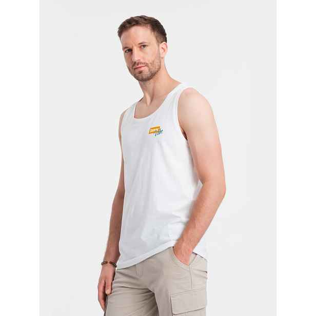Ombre Summer Vibe printed men's cotton tank top