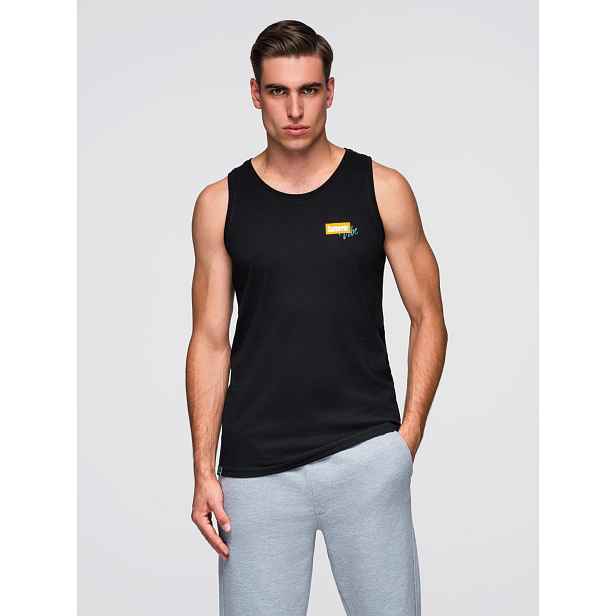 Ombre Men's Summer Vibe printed cotton tank top