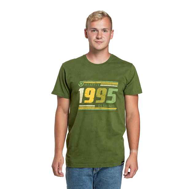 Meatfly pánské tričko 1995 Olive | 100% bavlna