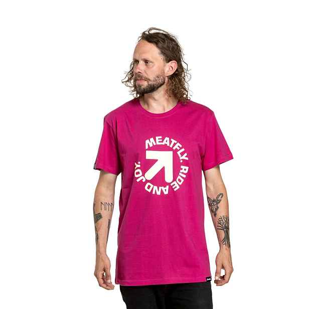 Meatfly pánské tričko Arrow Magenta | 100% bavlna