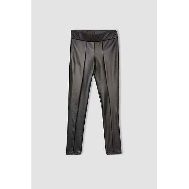 DEFACTO Girl's Long Faux Leather Leggings