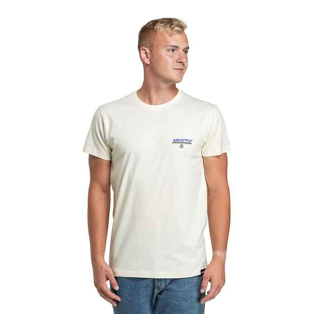Meatfly pánské tričko Racing Spirit Cream | 100% bavlna