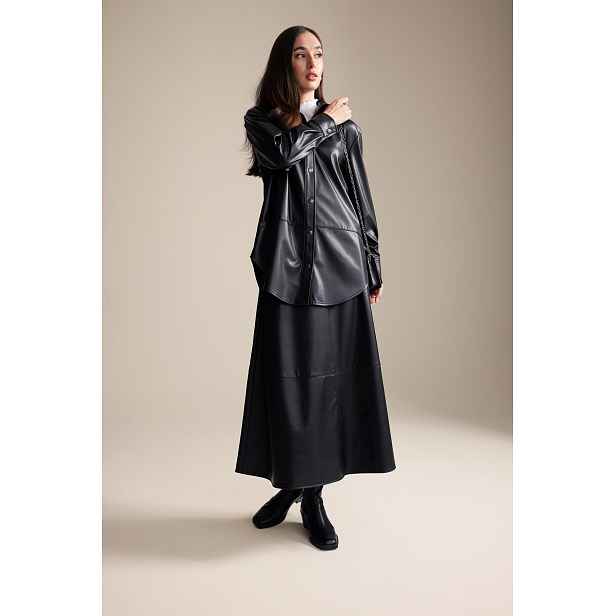 DEFACTO A-Line Faux Leather Maxi Skirt