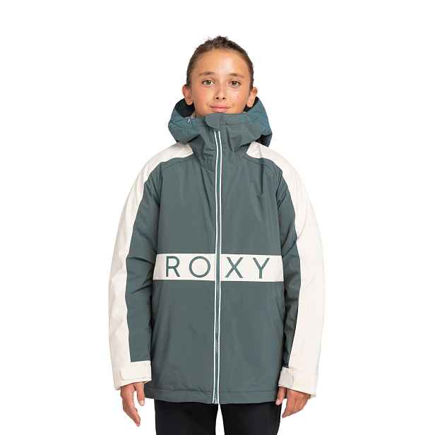 Roxy dětská SNB & SKI bunda Snowmist Girl Sea Pine | r