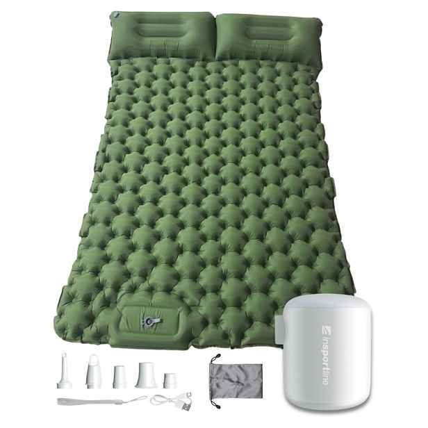 Nafukovací karimatka pro dva inSPORTline Faustea s minipumpou 192x125x8 cm karimatka, pumpa