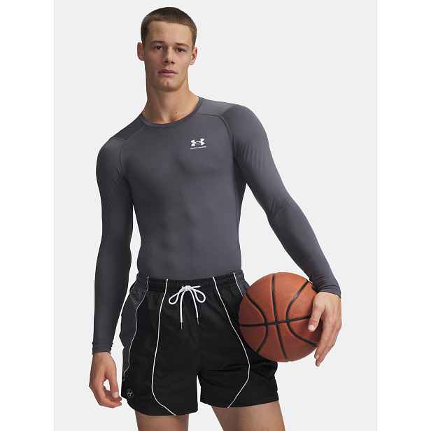 Pánské tričko Under Armour UA HG Armour Comp LS-GRY - Pánské
