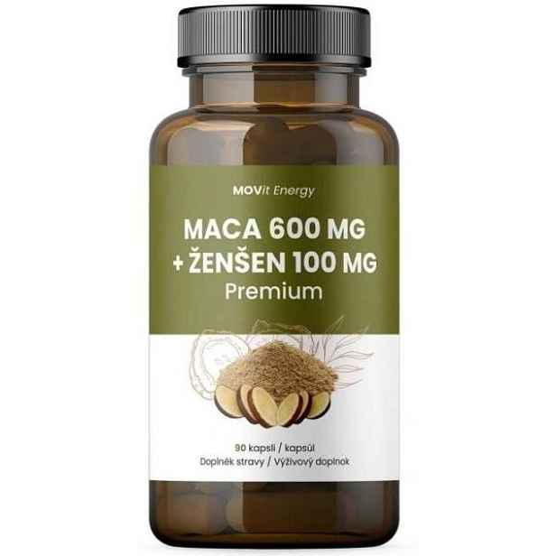 MOVIT ENERGY MOVIT MACA 600 MG + ŽENŠEN 100 MG - 90 KAPSLÍ Doplněk stravy