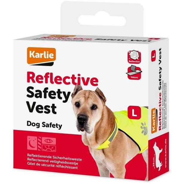 Karlie SAFETY VEST Bezpečnostní vesta velikost, reflexní neon