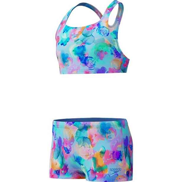 Speedo PRINT RACERBACK 2PC Dívčí dvoudílné plavky , velikost 10Y