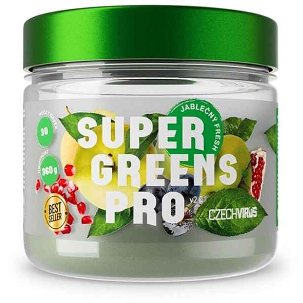 CZECH VIRUS SUPER GREENS PRO V2.0 360 G JABLEČNÝ FRESH superpotravinový prášek , G
