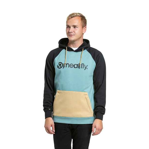 Meatfly pánská technická mikina Gravel / Dusty Mint