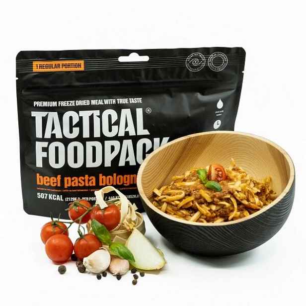 TACTICAL FOODPACK BOLOŇSKÉ ŠPAGETY HOVĚZÍM MASEM 115 G Outdoorové jídlo