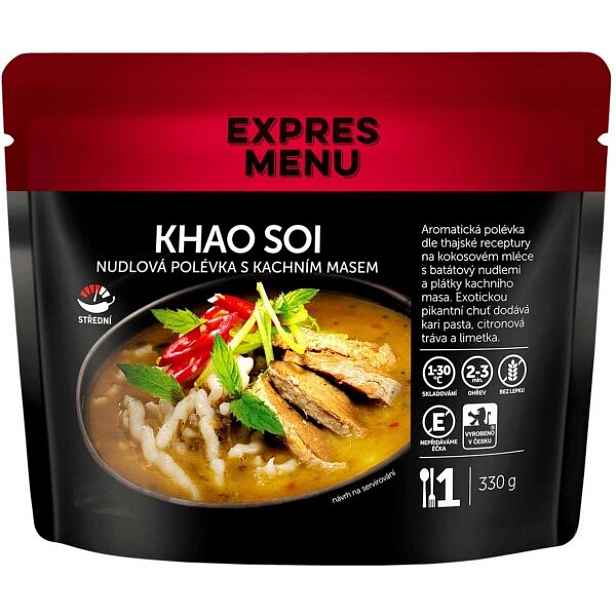 EXPRES MENU KHAO SOI - THAJSKÁ NUDLOVÁ POLÉVKA KACHNÍM MASEM - 1 PORCE Hotová polévka