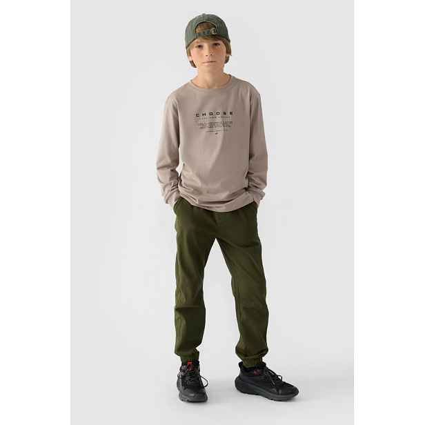 Chlapecké Kalhoty Jogger Casual Hladké 4F 4FJWMM00TTR