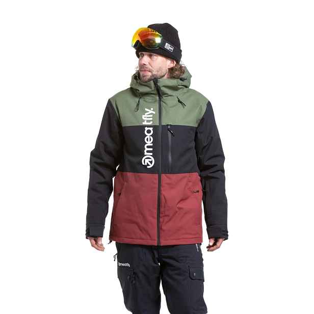 Meatfly pánská SNB & SKI bunda Manifold Bronze / Merlot