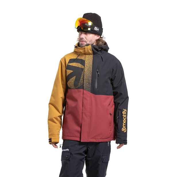 Meatfly pánská SNB & SKI bunda Shader Wood / Merlot