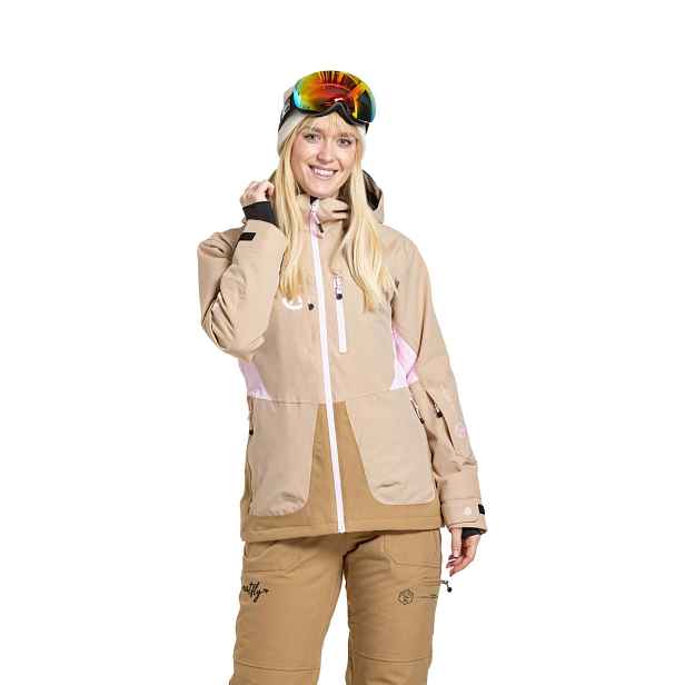 Meatfly dámská SNB & SKI bunda Gaia Latte | Písková