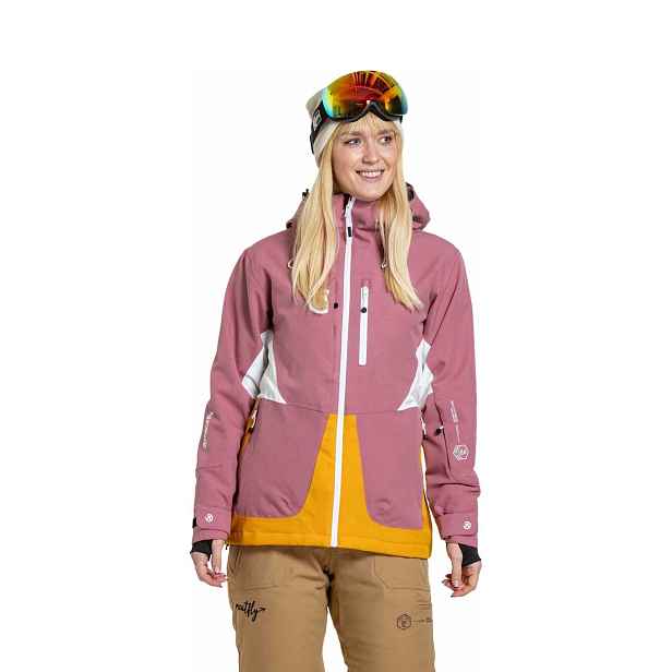 Meatfly dámská SNB & SKI bunda Gaia Dusty Rose / Sunflower