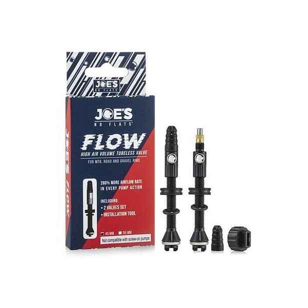 JOE'S FLOW HIGH AIR VOLUME VALVE 45MM - PAIR Cyklistické ventilky, dummy