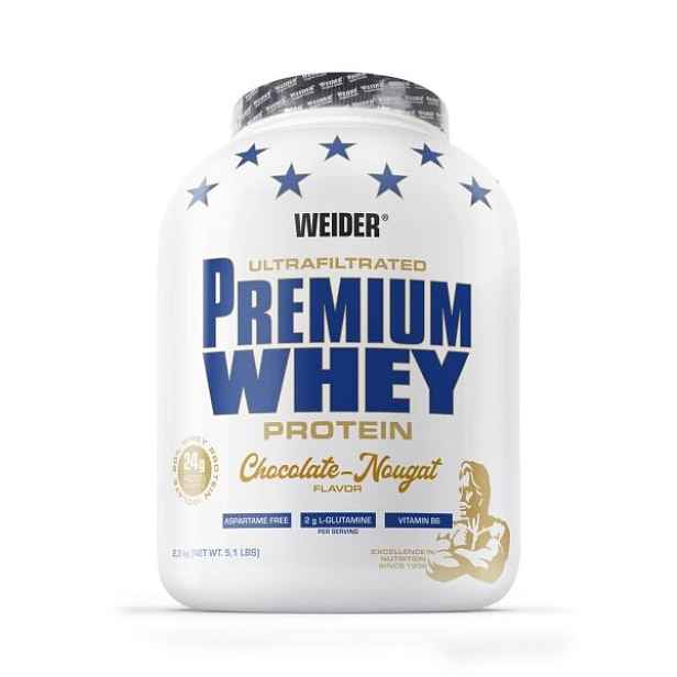 WEIDER PREMIUM WHEY 2300G, CHOCOLATE-NOUGAT Syrovátkový protein ,3 KG